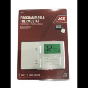 ACE 7 Day Programmable Thermostat 1 Heat / 1 Cool Setting. NWT